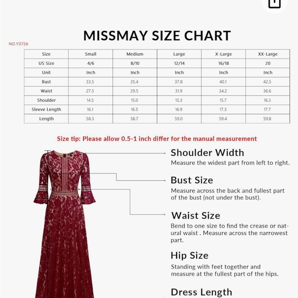 Burgundy lace dress.